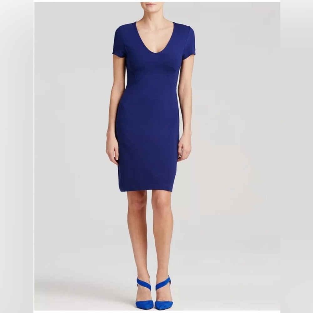 French Connection Marie Back Cut-Out Stretch Dress Maya Blue
